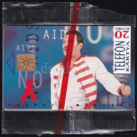 1995 MATÁV Freddie Mercury telefonkártya, AIDS Alapítvány, készült 4000 példányban, bontatlan csomagolásban