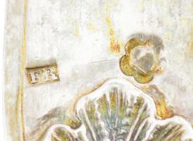 Ezüst (Ag) halkés garnitúra, gazdag díszítéssel, jelzéssel, h: 18 cm, nettó: 215 g