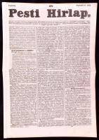 1842 Pesti Hírlap 177. sz. Septemb. 11. 1842. Szerk.: Kossuth Lajos. Pest, Landerer Lajos, javított gerinccel, hajtásnyommal, 647-654 p. Benne korabeli hírekkel, érdekes írásokkal, korabeli reklámokkal, gőzhajómenetrendekkel, gabonaárakkal.