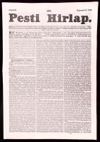 1842 Pesti Hírlap 178. sz. Septemb. 15. 1842. Szerk.: Kossuth Lajos. Pest, Landerer Lajos, javított gerinccel, hajtásnyommal, 655-662 p. Benne korabeli hírekkel, érdekes írásokkal, korabeli reklámokkal, gőzhajómenetrendekkel, gabonaárakkal.