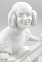 Herendi Déryné porcelán figura, fehér mázas, alján masszába nyomott jelzéssel, Ligeti felirattal, mi...