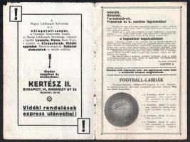 cca 1926 Kertész II. (Bp. VI., Andrássy út 36.) futball- és sportfelszerelések üzletének képes katal...