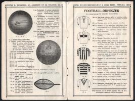 cca 1926 Kertész II. (Bp. VI., Andrássy út 36.) futball- és sportfelszerelések üzletének képes katal...