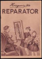 cca 1920 Kriegner-féle Reparator, képes tájékoztató és reklámprospektus, a borítón Pólya Tibor (1886...