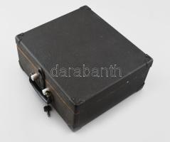 PZO mikroszkóp komplett szett, sok lencsével komplett, fa dobozban szép állapotban