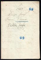 1848 Buda, egyházi házassági engedély, papírfelzetes viaszpecséttel