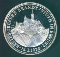 Németország 1989. "Brandt és Stoph találkozása" Ag 20g emlékérem T:PP