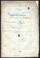 1851 Budaújlak (Neobuda,Újlak), házassági engedély, a buda-újlaki plébános, Eberling József (1810-18...