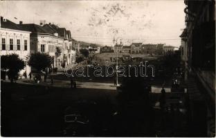 1940 Szászrégen, Reghin; bevonulás / entry of the Hungarian troops. photo + "1940 Szászrégen visszatért" So. Stpl. (EK)