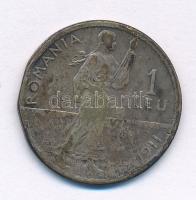 Románia 1911. 1L Ag "I. Károly" T:VG Romania 1911. 1 Leu Ag "Carol I." C:VG Krau...