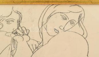 Amerigo Tot (1909-1984): Női aktok. Litográfia, papír. jelzett, Amerigo Tot autográf ajándékozási so...