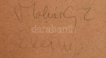 Molnár Zoltán (1937-2001): Életkép (Lány csokorral). Akvarell, selyem, jelzett, üvegezett fa keretbe...