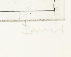 Bauer Erzsébet? (1897-1976): Móricz Zsigmond portréja. Rézkarc, karton.Jelzett. 38x30 cm