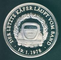 Németország 1989. "Az utolsó bogárhátú autó" Ag 20g emlékérem T:PP