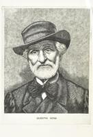 J... jelzéssel: Giuseppe Verdi portréja. Rézkarc, karton.Jelzett. 38x30 cm