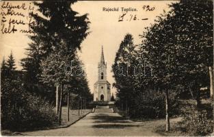 1920 Rajecfürdő, Rajecké Teplice; Római katolikus templom. Jassniger H. kiadása / Catholic church (EK)