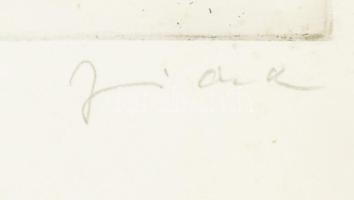 J... jelzéssel: Kőrösi Csoma Sándor portréja. Rézkarc, karton.Jelzett. 38x30 cm