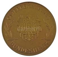 Ausztria DN "Osztrák Szövetségi Hadsereg" egyoldalas bronz emlékérem (60mm) T:AU Austria ND "Österreichisches Bundesheer" one-sided bronze medallion (60mm) C:AU