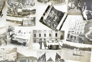 cca 1950-1970 cca 40 db fotó, vegyes témákban, hullámos állapotban