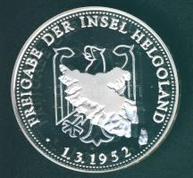 Németország 1989. "A Helgoland-sziget átadása" Ag 20g emlékérem T:PP