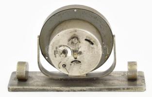 Antik asztali óra, fém házzal, elkezd járni, 17x11 cm