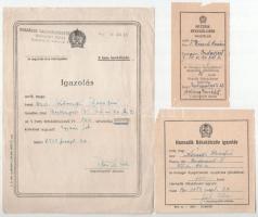 Budapest 1950-1955. Kitöltött békekölcsön igazolás 1-6. sorozata (6xklf) + 2db kitöltött békekölcsön...