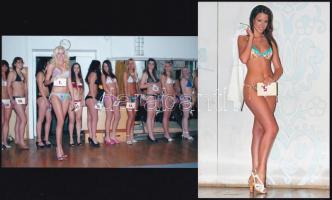 2009 Fotók egy magyar szépségversenyről, 4 db, Katona Miklós fotóművész aláírásával, 10×15 cm