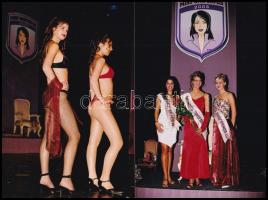 2005 Fotók a Miss Uniformis szépségversenyről, 4 db, Katona Miklós fotóművész aláírásával, 10×15 cm