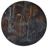 NDK 1964. "Halle Város Művészeti Díja 1964" kétoldalas bronz emlékérem (89mm) T:XF patina GDR 1964. "Kunstpreis der Stadt Halle 1964" two-sided bronze medallion (89mm) C:XF patina