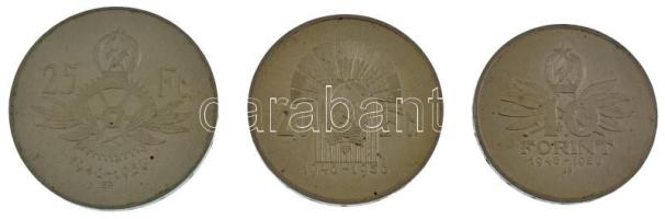 1956. 10Ft + 20Ft + 25Ft Ag "10 éves a Forint (Jó Forint sor)" dísztokban T:AU Adamo EM4, ...