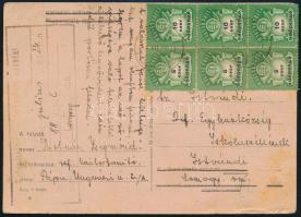 1946 (20. díjszabás) Levelezőlap 45 ezer AP bérmentesítéssel