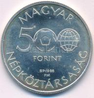 1986. 500Ft Ag "Labdarúgó Világbajnokság - Mexikó 1986 - Stadion" kapszulában T:BU Adamo E...