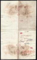 1838 Bécs, német nyelvű elbocsátó levél, foltos, hajtott, pecsétekkel