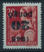 1945 Kisegítő 20P/30f fordított felülnyomással