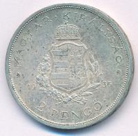 1936. 2P Ag "Liszt" T:AU patina Adamo P7.3