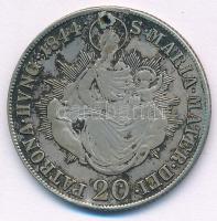 1844B 20kr Ag "V. Ferdinánd" T:VF ly., ph., patina Huszár: 2081., Unger III.: 1419