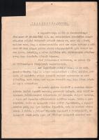 1942 Beszámoló-jelentés a második bécsi döntés után visszatért Kolozsvár városába tett tanulmányútról (azon belül a Gép- és Villamosipari Középiskola, valamint az Orion Fémárugyár látogatásáról írt beszámolóval). Gépirat (a szövegben említett fényképmelléklet nélkül), aláírással, a lapok felső sarkán vágásból eredő hiánnyal (szöveget nem érintő), 5 p.