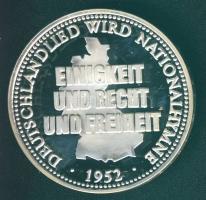Németország 1989. "A Deutschlandlied nemzeti himnusszá válik" Ag 20g emlékérem T:PP