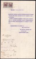 1921 Házalási engedély iránti kérelem Mosonszentjánosról, az engedélyt a mosonmagyaróvári alispán adta ki, hátoldalon irredenta pecséttel