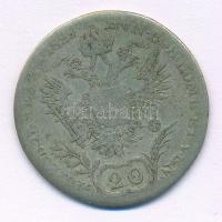 1829E 20kr Ag "I. Ferenc" Nagybánya T:F patina / Hungary 1829E 20 Kreuzer Ag "Franz I...