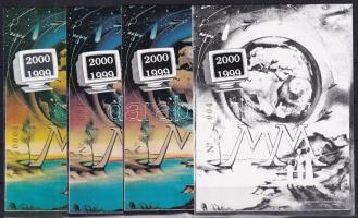 1999 Ezredvége 4 db-os emlékív garnitúra azonos sorszámmal