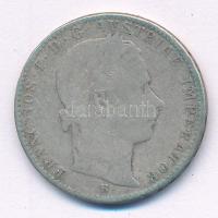 1860B 1/4Fl Ag "Ferenc József" T:F patina Adamo M12