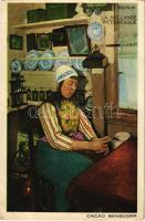 Cacao Bensdorp. La Hollande Pittoresque / "The Queen of all Cocoas" Dutch cocoa advertisement postcard, folklore (EK)