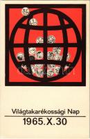 Világtakarékossági Nap 1965. X. 30. Képzőművészeti Alap Kiadóvállalat s: Boromissza Zsolt + So. Stpl. (EK)