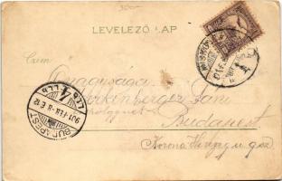 1901 Flowers, decorated litho (EK)