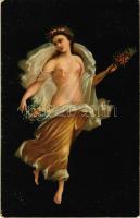 1918 Flora. Pompeii / Erotic nude lady art postcard. Stengel litho (EK)