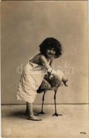 1908 Child with stork (EK)