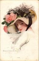 1919 "June" Lady art postcard. Reinthal & Newman No. 615. s: Harrison Fisher (fl)