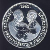 Németország 1989. "Német-francia barátság" Ag 20g emlékérem T:PP