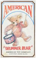 American Toy Company régi zománcozott reklámtábla, kopott, 41x25 cm